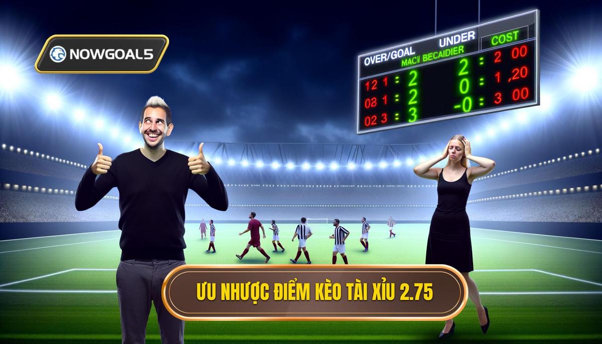 Ưu điểm và rủi ro khi chơi kèo tài xỉu 2.75